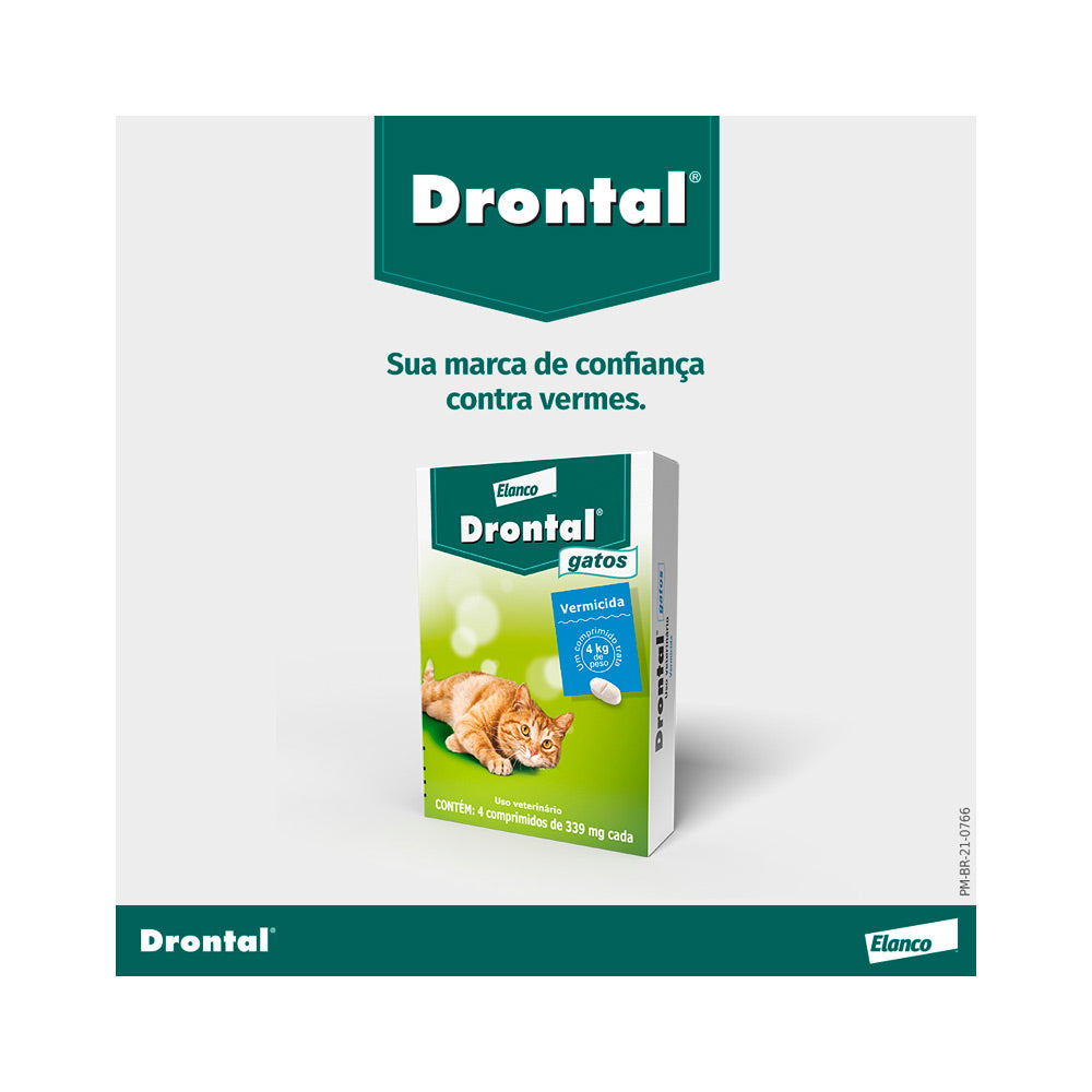 Drontal para Gatos com 4 comprimidos