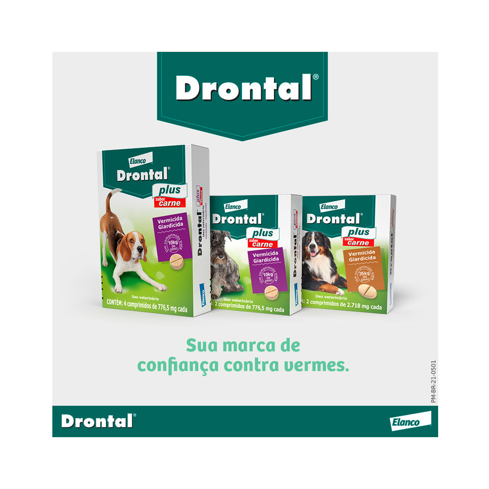 Vermífugo Elanco Drontal Plus Sabor Carne - Cães 10 Kg