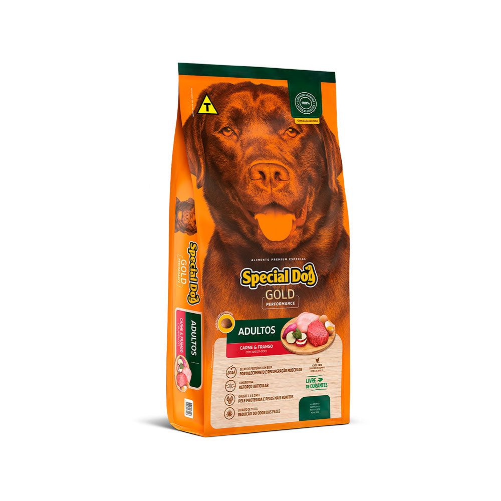 Ração Special Dog Gold Performance Frango e Carne para Cães Adultos - 20 kg