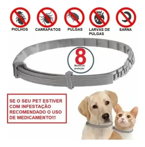 Coleira Natural Antipulgas, Carrapatos e Mosquitos para Cães e Gatos