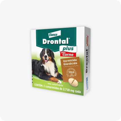 Vermífugo Drontal Plus Sabor Carne Cães 35kg