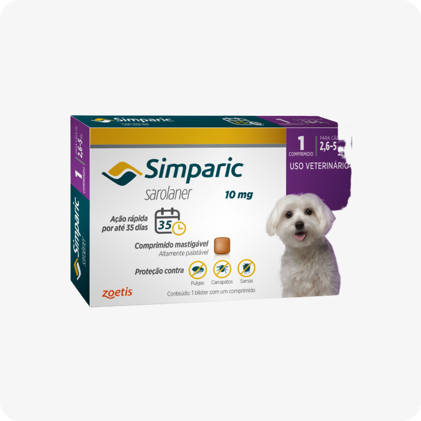 Antipulgas Simparic  - 2,6 kg a 40 kg - Zoetis